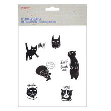 Термонаклейка для декорирования текстильных изделий &quot;Super Cats&quot; 13x16,5 см, в пластиковом 