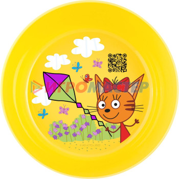 Детская посуда Тарелка пластиковая 12см "Три кота"