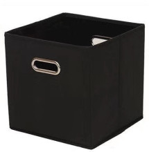 Короб - органайзер складной стеллажный для хранения вещей с ручками "УЮТДОМА", цвет черный, 28*27*28см