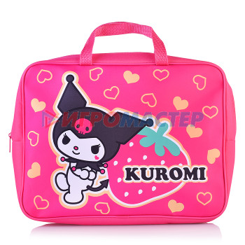 Папки-сумки Папка - сумка &quot;Kuromi&quot; Формат - А4, боковина - 75 мм. Предназначена для хранения альбомов, рису