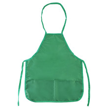 Фартук 39x49 см (S) водоотталкивающая ткань, 2 кармана, однотонный зеленый