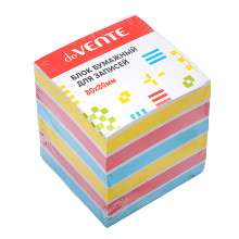 Куб бумажный для записей 80x80x80 мм цветной, проклеенный, офсет 80 г/м², 3 интенсивных цв