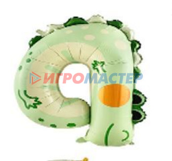 Надувные шары Шар фольгированный 40" (100 см) Цифра 4 "Весёлый зоопарк"