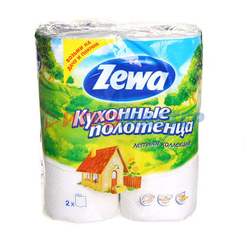 Бумажные полотенца, носовые платки, салфетки Полотенца бумажные ZEWA кухонные 2 сл., 2 рул.