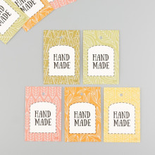 Бирка картон "Хенд мэйд", набор 10 шт (5 видов) 4х6 см