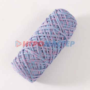 Шнур для вязания 35% хлопок,65% полипропилен 3 мм 85м/160±10 гр (Голубой/розовый)