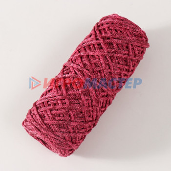 Шнур для вязания 35% хлопок,65% полипропилен 3 мм 85м/160±10 гр (Вишня/ярко-розовый)