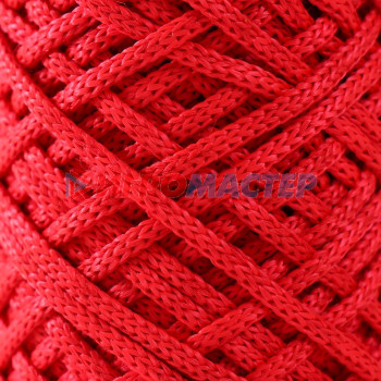 Шнур для вязания 35% хлопок,65% полипропилен 3 мм 85м/160±10 гр (красный)