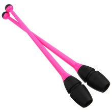 Булавы для художественной гимнастики вставляющиеся, 36 см, цвет розовый/чёрный