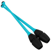 Булавы для художественной гимнастики вставляющиеся, 41 см, цвет голубой/чёрный