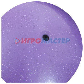 Мяч для художественной гимнастики «Металлик», d=15 см, 300 г, цвет сиреневый с блёстками