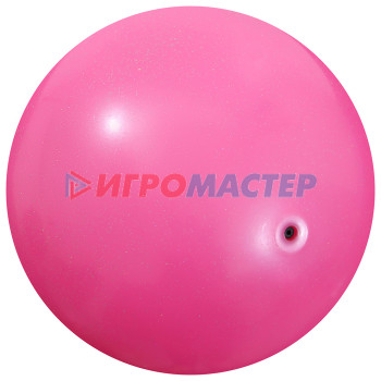 Мяч для художественной гимнастики «Металлик», d=15 см, 300 г, цвет фуксия с блёстками