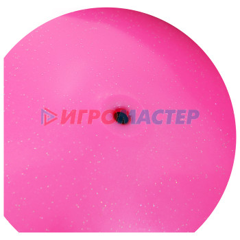 Мяч для художественной гимнастики «Металлик», d=15 см, 300 г, цвет фуксия с блёстками