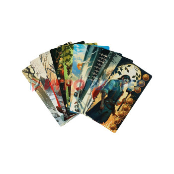 Таро "Арт Нуво. Сказания престолов", гадальные карты, 78 л,  карта 6.3 х 12 см, с мешочком