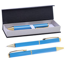 Ручка шариковая с поворотным механизмом TOP BL, синяя, пулевидный пиш.узел 1,0 мм, корпус металличес