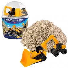 Игрушка для детей &quot;Космический песок&quot; 2 кг в наборе, экскаватор+бульдозер, песочный
