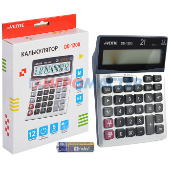 Калькуляторы Калькулятор настольный, 140x178x46, 12 разрядный, металлическая панель, автоматиче