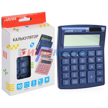 Калькуляторы Калькулятор настольный, 105x127x21 мм, 10 разрядный, автоматическое вычисление пр