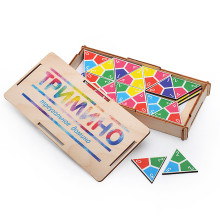 Игра &quot;Тримино цветное&quot; в деревянной коробке