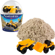 Игрушка для детей &quot;Космический песок&quot; 2 кг в наборе, самосвал+погрузчик, песочный