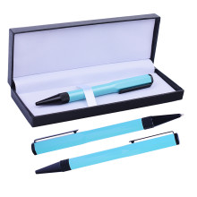 Ручка шариковая с поворотным механизмом SHOT LBL, синяя, пулевидный пиш.узел 0,7 мм, корпус металлич