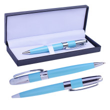 Ручка шариковая с поворотным механизмом SPIRIT BL, синяя, пулевидный пиш.узел 0,7 мм, корпус металли
