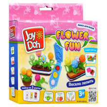 Масса для лепки набор Flower fun - Цветы, 3D формы цветов, 8 аксессуаров, 3 пак