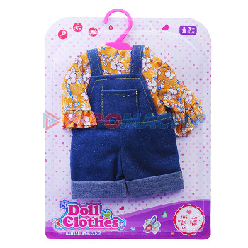 Одежда для кукол Одежда для кукол GCM18-83K &quot;Комбинезон с рубашкой&quot; 45 см, на листе