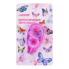 Корректирующая лента &quot;Butterfly&quot; 5 ммx06 м, регулировка натяжения ленты, розовый прозрачный