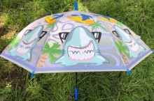 Зонт детский полуавтомат "Акуленок", 8 спиц, d-80см, длина в слож. виде 65см
