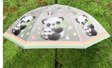 Зонт детский полуавтомат "Милая панда", 8 спиц, d-80см, длина в слож. виде 65см