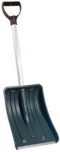 Лопата снеговая пластиковая 365*280 мм, с алюм.планкой, с алюм.черенком и V-ручкой, d=32 автомобильная